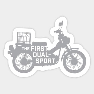 The First Dual-Sport Motorcycle (Gray) Sticker